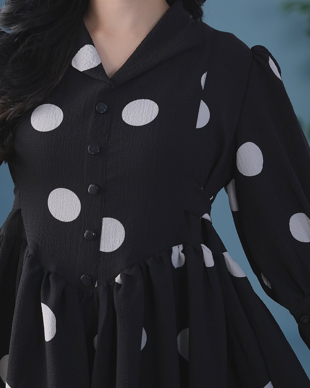 Black Polka Dot Maxi Dress | Vintage-Inspired Elegant Long Dress for Women