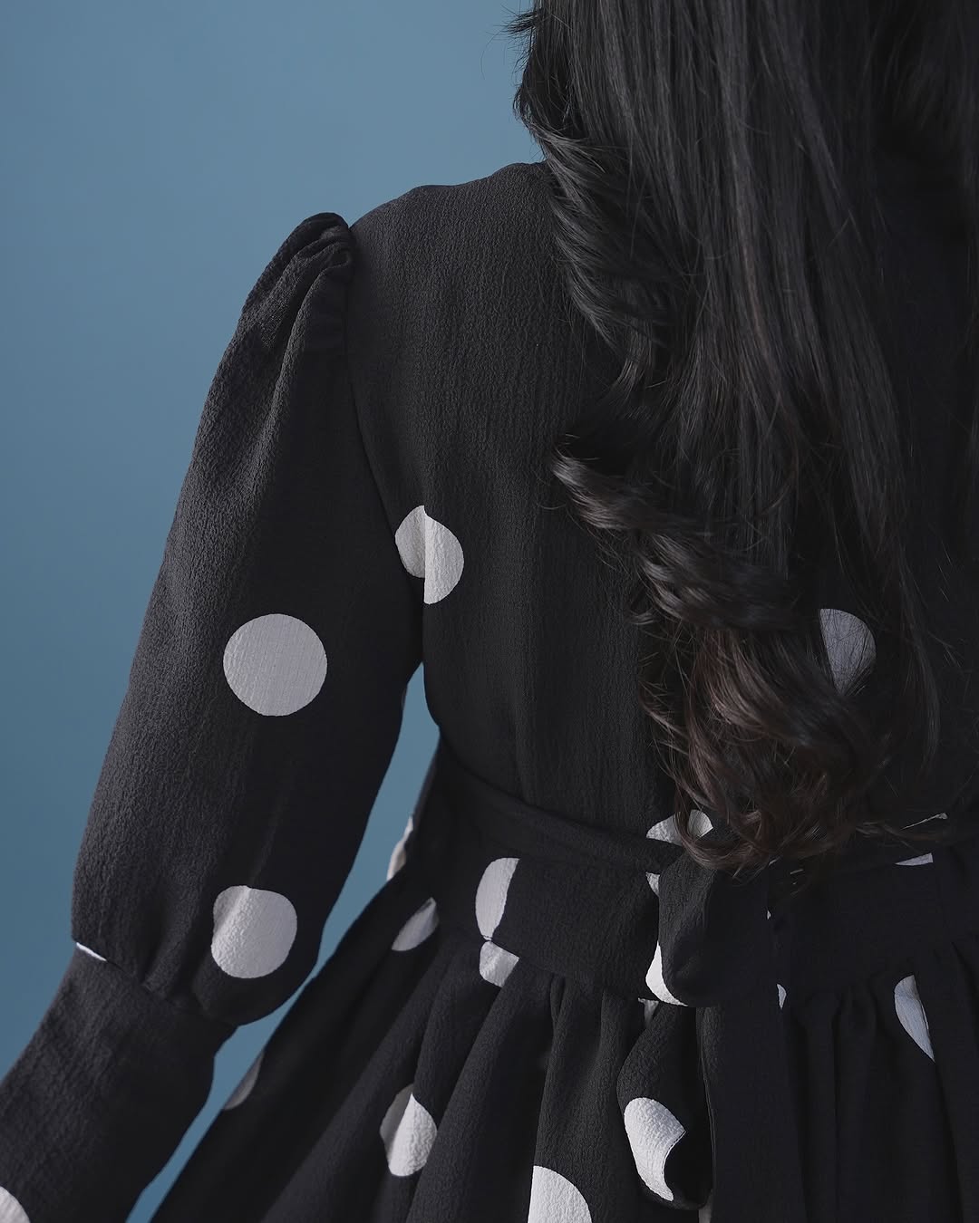 Black Polka Dot Maxi Dress | Vintage-Inspired Elegant Long Dress for Women