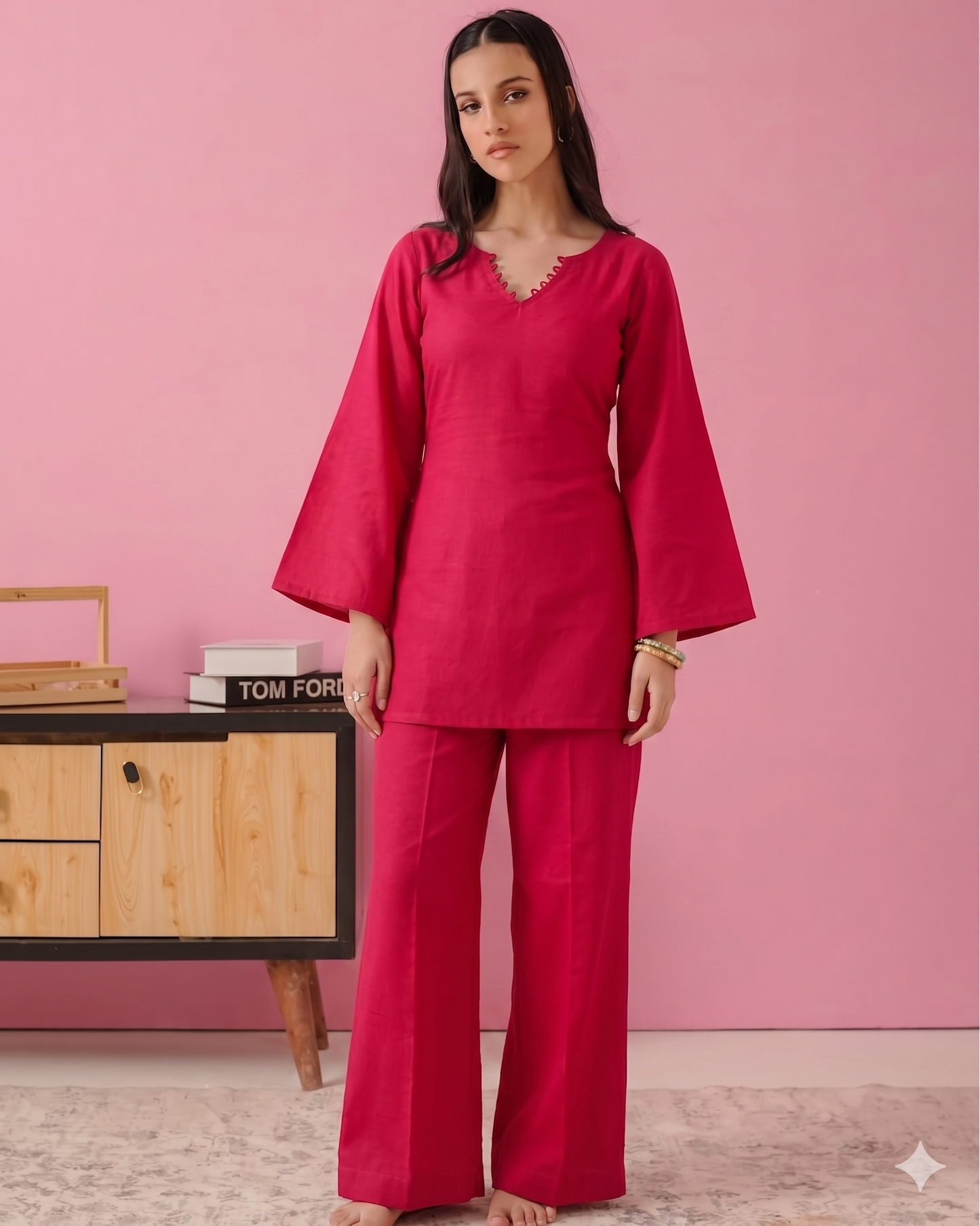 Rhea Rayon Co-ord | Corset-Style Dori Back | XS–5XL