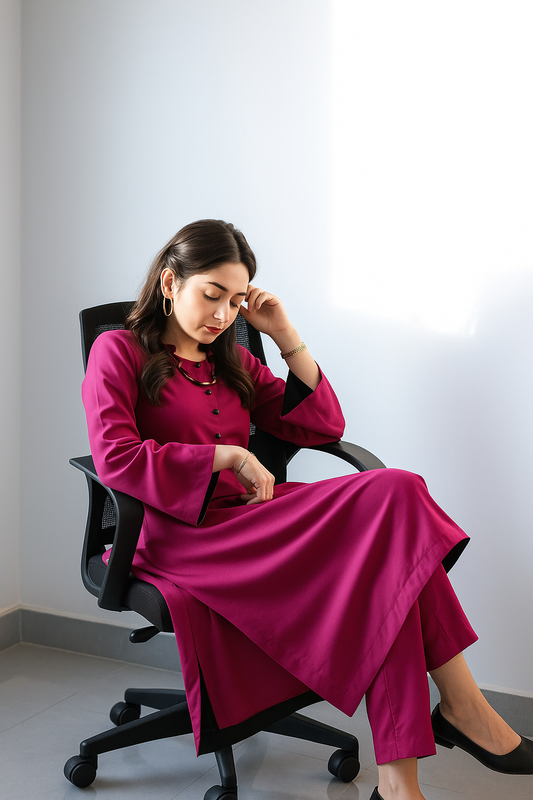 Vastramaniaa Fuchsia Glow Kurta Pant Set