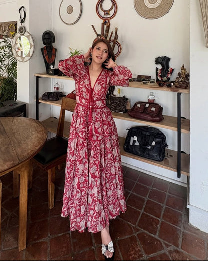 Floral Cotton Mul Maxi Sundress-1