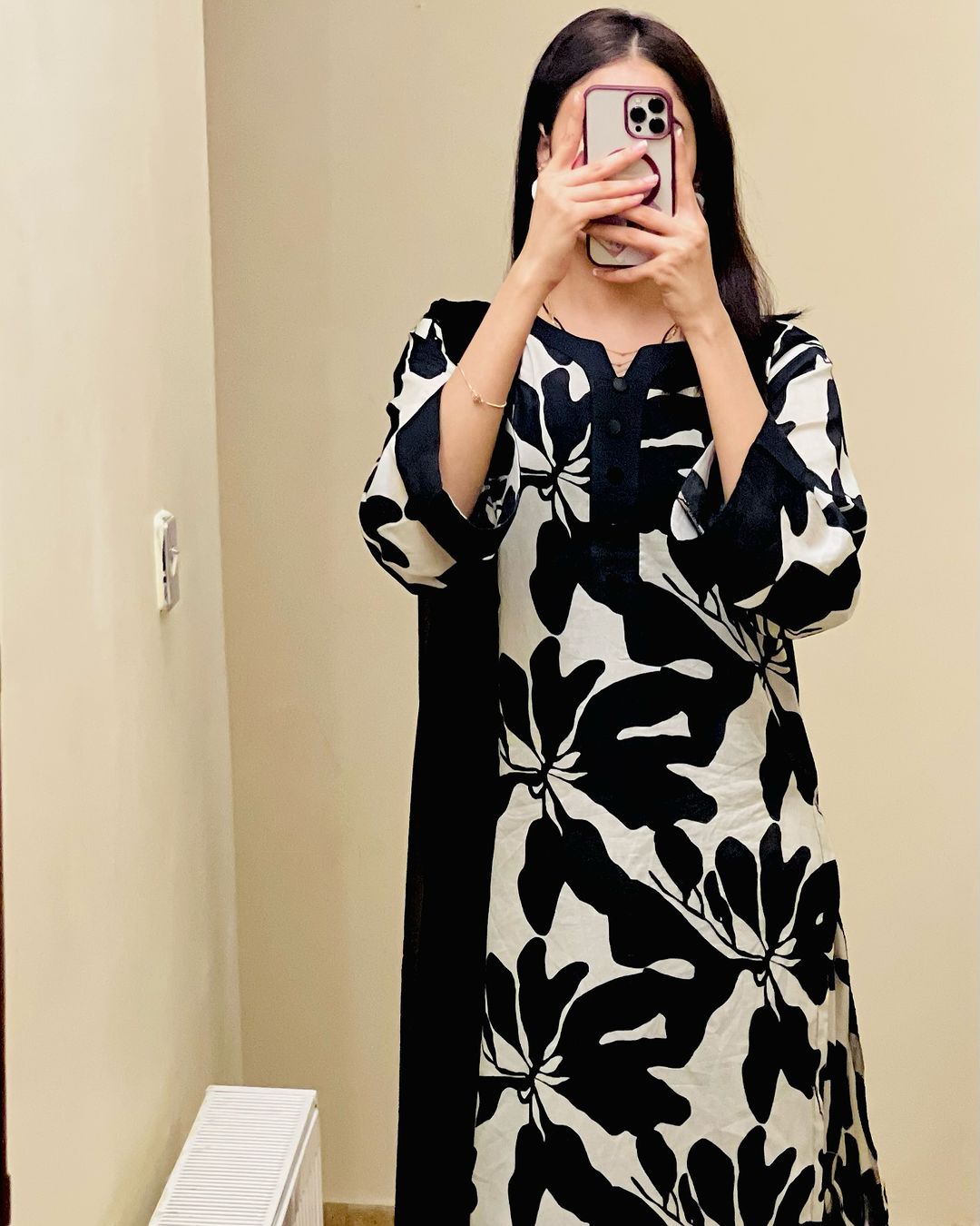black and white dress design White Dress